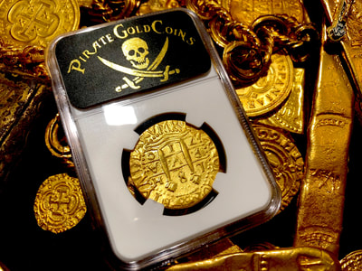 Peru 8 Escudos 1710 Gold Plated Pirate Gold Coins Shipwreck Collection 14