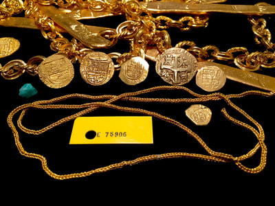 Gold Chain 1715 Plate Fleet Artifact Queen's Jewels Artifact Relic 8