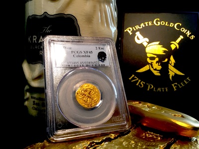 Colombia 2 Escudos "No Date- Pre 1700's Carlos II"  PCGS 45 2