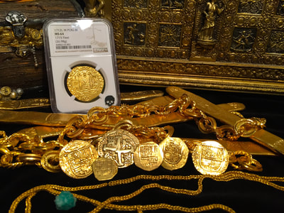 Peru 8 Escudos 1712 "1715 Plate Fleet- from Kip Wagner" NGC 64 8