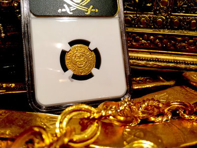 Spain  1 Escudos  1701  "Only 1 Known! - Philip V"  NGC 55 9