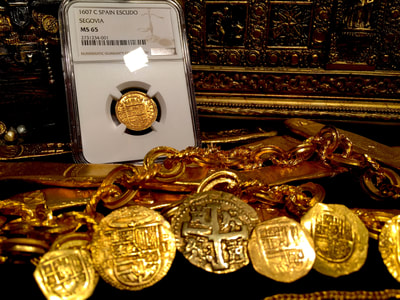 Spain  1 Escudo 1607 "Finest of 5 Known!"  NGC 65 4