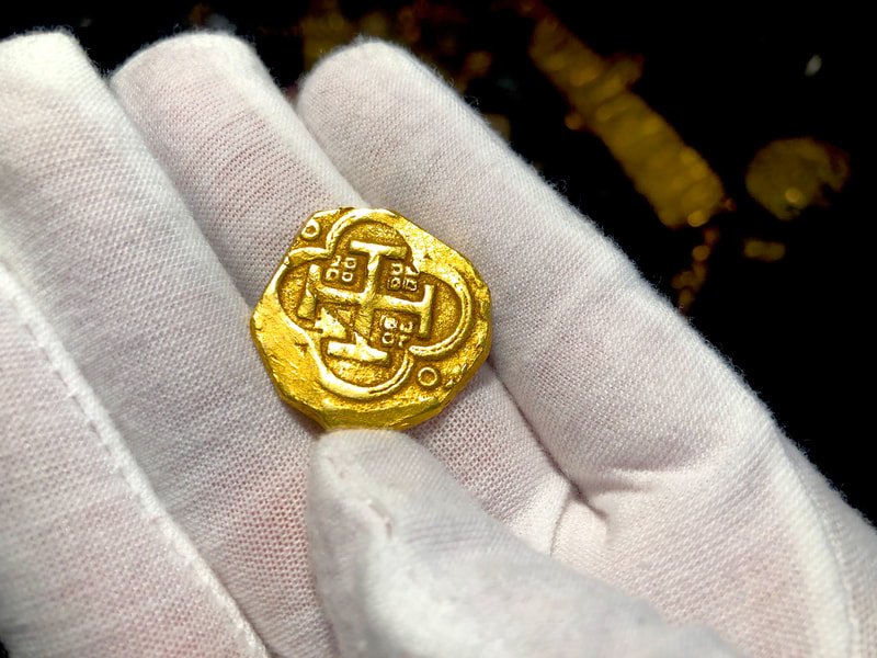 Spain 4 Escudos 1630-55 "Brute Style" RAW Pirate Gold Coins 10