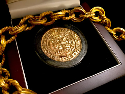 Mexico 1715 Royal (Toned) Gold Electroplated 21kt Treasure Coin 3