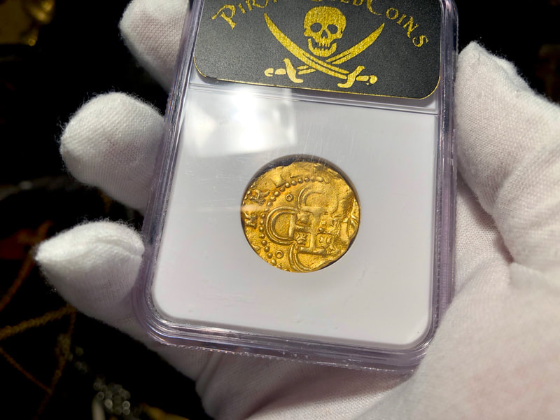 Spain 2 Escudos 1593/2 "Dated!" NGC 45 Pirate Gold Coins Treasures 7