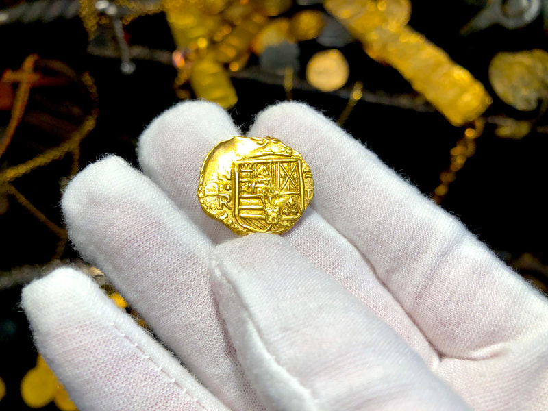 Colombia 2 Escudos 1660 "Full 4 Digit Date" RAW Pirate Gold Coins 8