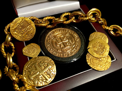 Mexico 1715 Royal (Toned) Gold Electroplated 21kt Treasure Coin 2