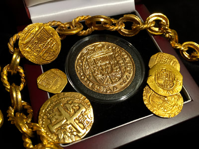 Mexico 1715 Royal (Toned) Gold Electroplated 21kt Treasure Coin 8