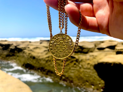 Spain 4 Escudos 1712 "Full Date" with Bail Pirate Gold Coins Treasure Jewelry 12