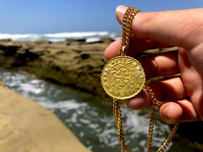 Spain 4 Escudos 1712 "Full Date" with Bail Pirate Gold Coins Treasure Jewelry 6