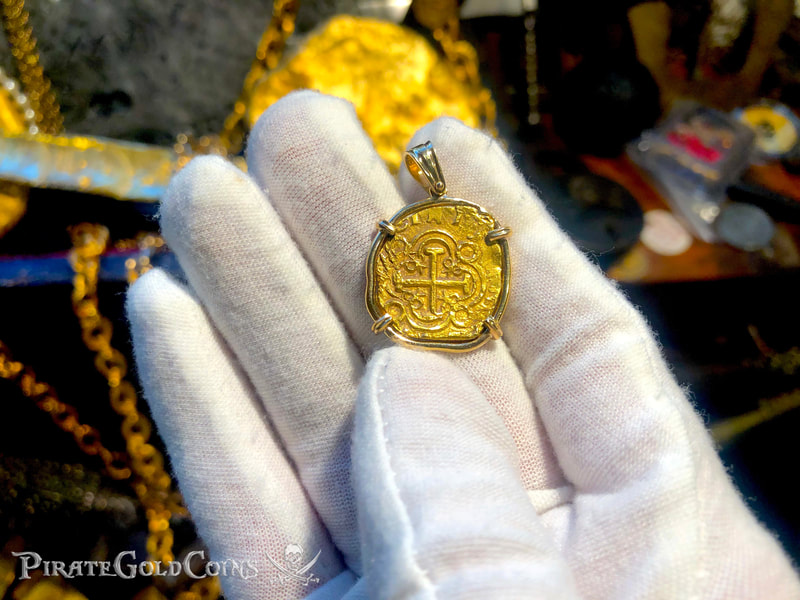 Colombia 2 Escudos 1701-15 Pendant Treasure Jewelry 2