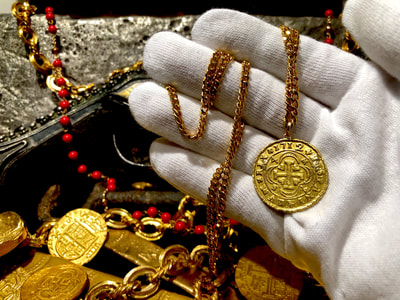 Spain 4 Escudos 1712 "Full Date" with Bail Pirate Gold Coins Treasure Jewelry 9