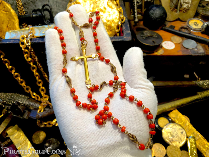 Gold and Coral Rosary from the 1715 Fleet Shipwreck 4
