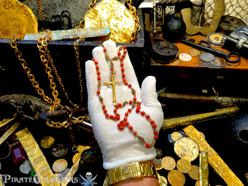 Gold and Coral Rosary from the 1715 Fleet Shipwreck 7