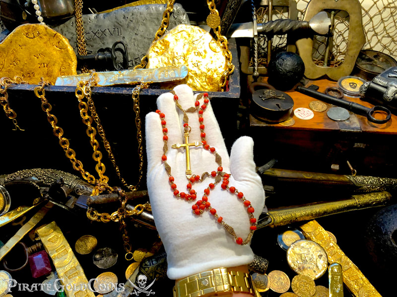 Gold and Coral Rosary from the 1715 Fleet Shipwreck 9