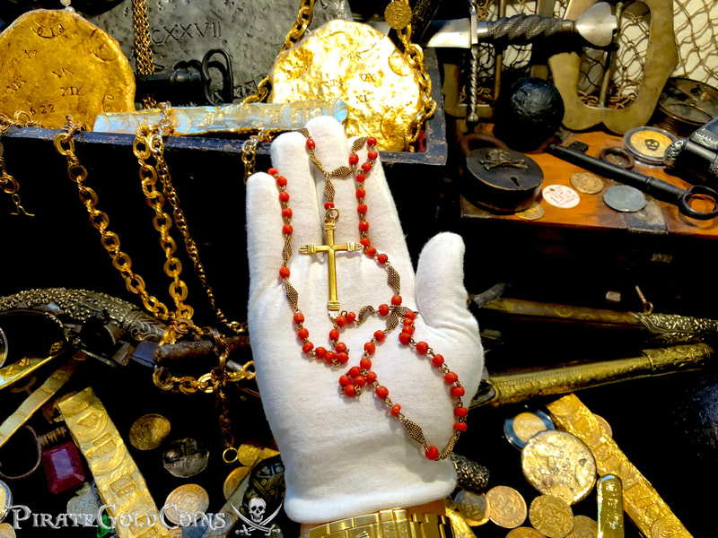 Gold and Coral Rosary from the 1715 Fleet Shipwreck 11