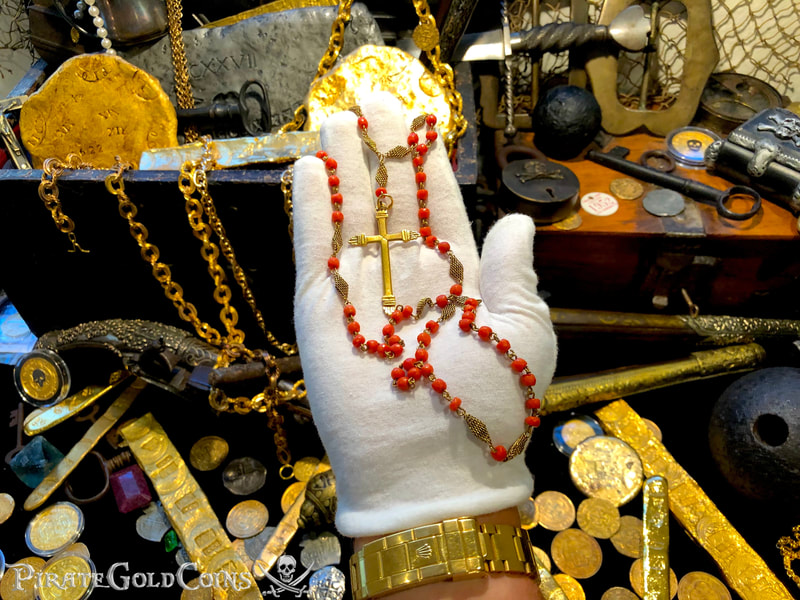 Gold and Coral Rosary from the 1715 Fleet Shipwreck 14