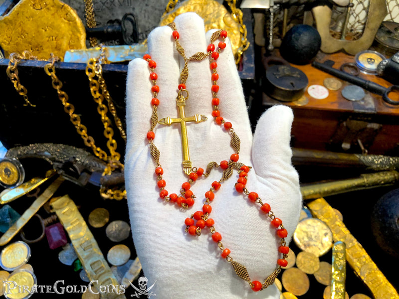 Gold and Coral Rosary from the 1715 Fleet Shipwreck 23