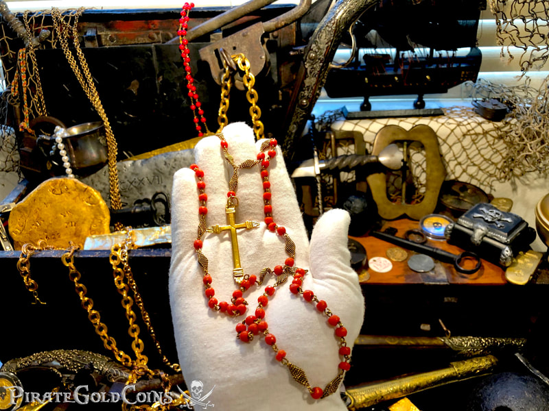 Gold and Coral Rosary from the 1715 Fleet Shipwreck 25