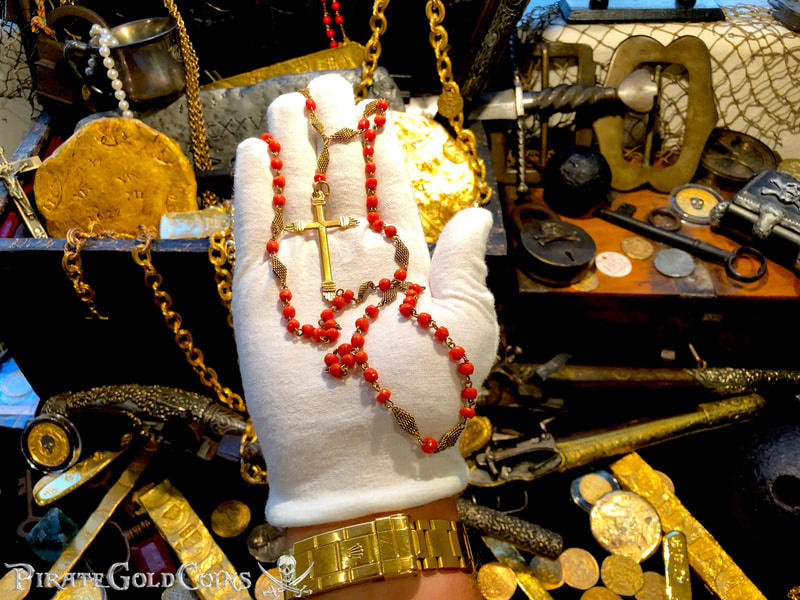 Gold and Coral Rosary from the 1715 Fleet Shipwreck 27