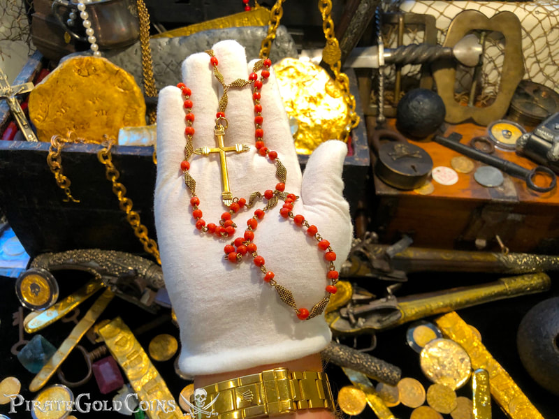 Gold and Coral Rosary from the 1715 Fleet Shipwreck 28