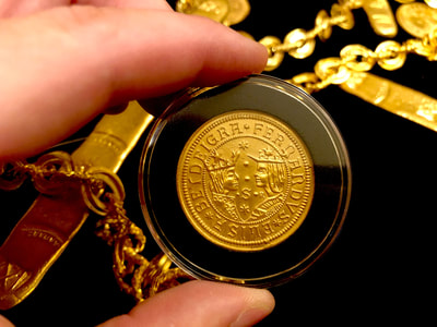 Reproduction Spain 2 Excellentes 1476 Pirate Gold Coins Treasure 3