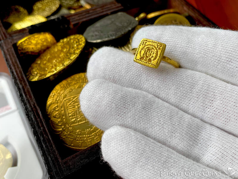 Byzantine Empire "Jesus Christ" 6-7th Century AD Gold Ring 30