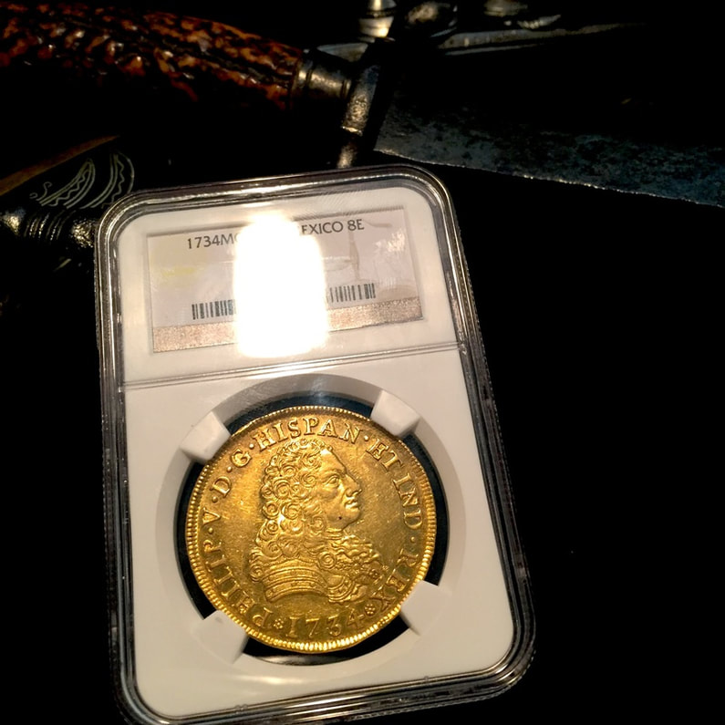Mexico 8 Escudos 1734 Unique NGC 58