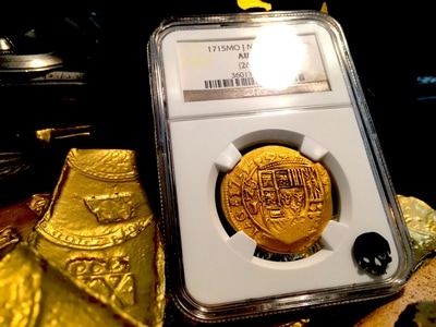 Mexico  8 Escudos  1715  "Full Date - 1715 Plate Fleet Shipwreck"  NGC 55 2
