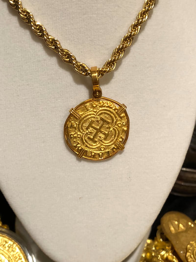 Reproduction Colombia 1622 "First Gold Coin in New World" Gold Electroplated 4