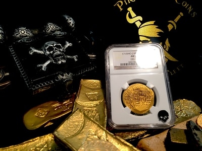 Mexico  8 Escudos  1715  "Full Date - 1715 Plate Fleet Shipwreck"  NGC 55 11