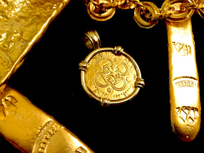 Authentic Spain 2 Escudos 1556-98 18kt Pendant Shipwreck Jewelry Treasure Coin 5