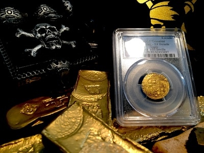 Spain  1 Escudo  1504-55  "Cross of Jerusalem"  PCGS Details  Gold Doubloon 5