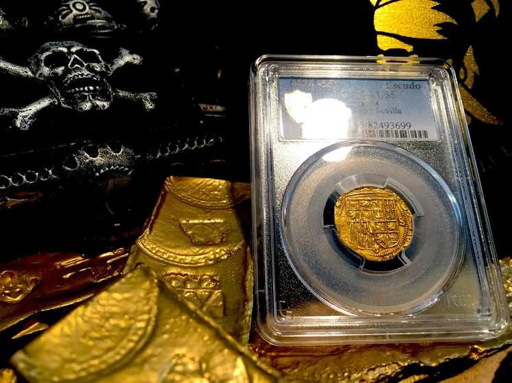Spain 1 Escudo 1504-55  "King Charles V"  PCGS 55