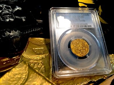 Spain 1 Escudo 1504-55  "King Charles V"  PCGS 55 5