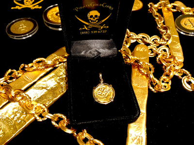  2 Escudos 24kt Gold Pendant Jewelry Treasure Coin 9
