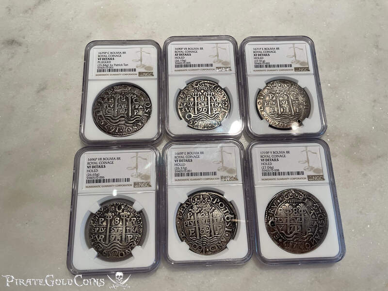 Bolivia 8 Reales 1679 "Royal Coinage- Triple Dated" NGC VF Dets 15