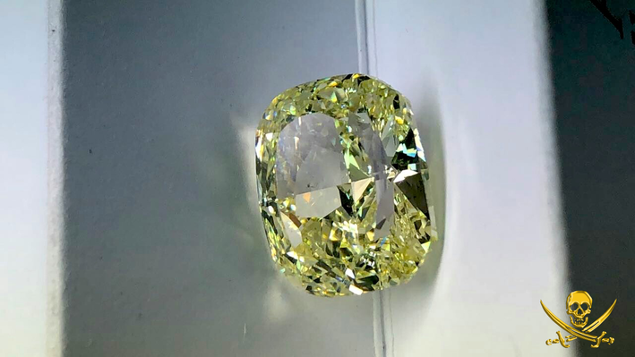 10.10 Carat Fancy Yellow Cushion Cut Pirate Gold Coins Treasures of Earth
