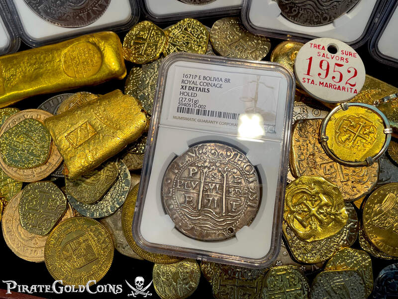 Bolivia 8 Reales 1671 "Royal Coinage" NGC XF Dets 8