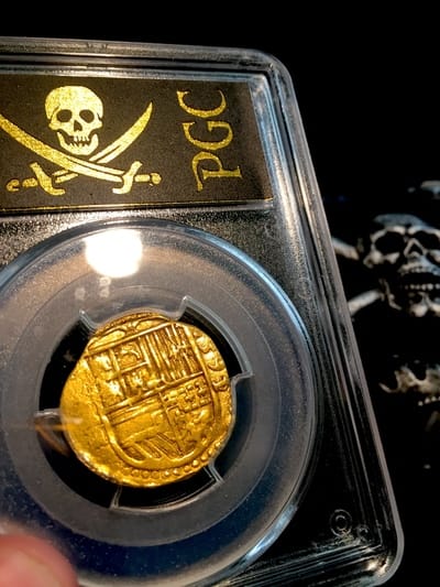 Spain  2 Escudos  "Fully Dated!" 1591/0  Philip II  PCGS 45 2