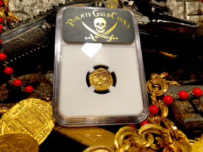 Spain 1 Escudo 1617 "Full 4 Digit Date" NGC 25 Pirate Gold Coins 9