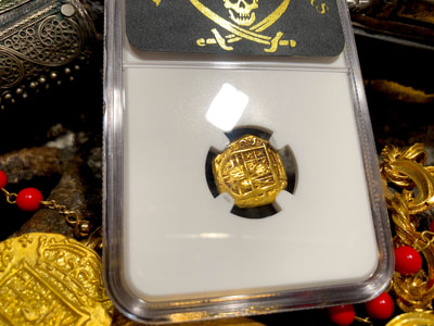 Spain 1 Escudo 1617 "Full 4 Digit Date" NGC 25 Pirate Gold Coins 10