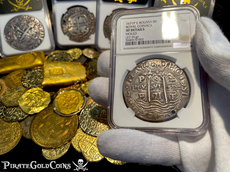 Bolivia 8 Reales 1671 "Royal Coinage" NGC XF Dets 11