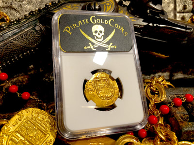 Spain 2 Escudos 1612 "Dated" NGC 62 Pirate Gold Coins Treasure 4