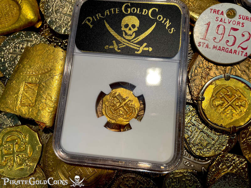 Colombia 2 Escudos 1700-13 "1715 Fleet Shipwreck" NGC UNC Dets 10