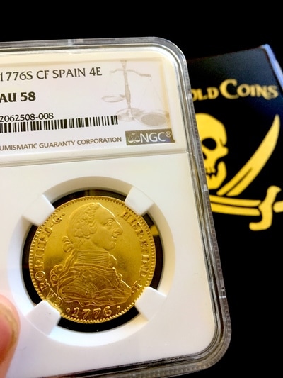 Spain 4 Escudos 1776  "Charles II - Finest Known!"  NGC 58 5