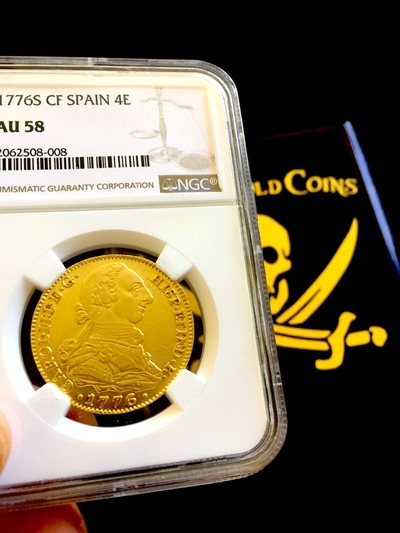 Spain 4 Escudos 1776  "Charles II - Finest Known!"  NGC 58 6