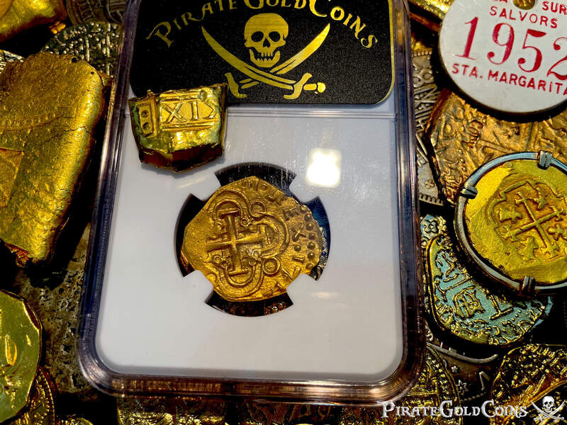 Colombia 2 Escudos 1712 "Fleet Shipwreck, 2nd Finest Known!" NGC 64 5