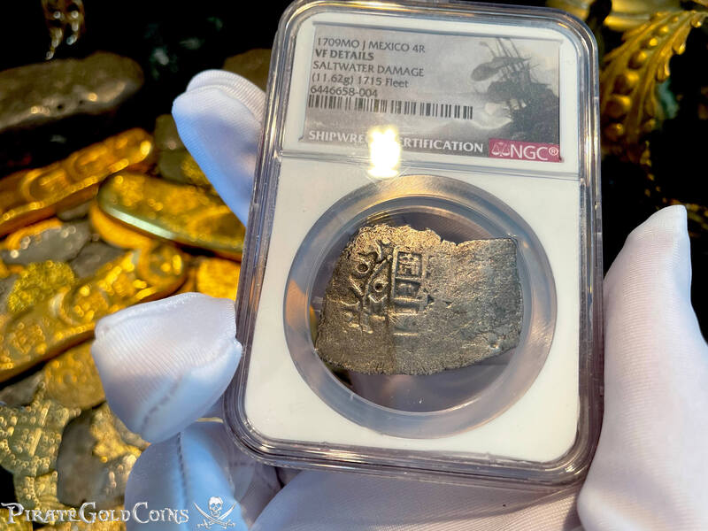 Mexico 4 Reales 1709 "Full Date- 1715 Fleet Shipwreck" NGC VF 5