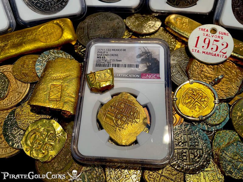 Mexico 8 Escudos 1711-12 "From 1715 Fleet Shipwreck" NGC 63 2